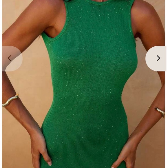 RUNAWAY THE LABEL ADRIANA MAXI DRESS Green Medium - Picture 5 of 10